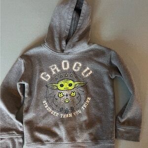 Size 8 Grogu- The Child or Baby Yoda STRONGER THAN YOU THINK hooded sweatshirt